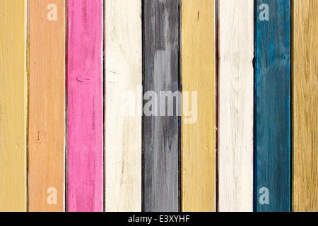 Multicolored wall planks Stock Photo