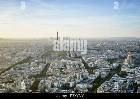 Aerial view of Paris cityscape, Paris, Ile de France, France Stock Photo