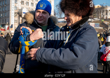 Scenes from Euromaidan in Kiev,Ukraine. Stock Photo