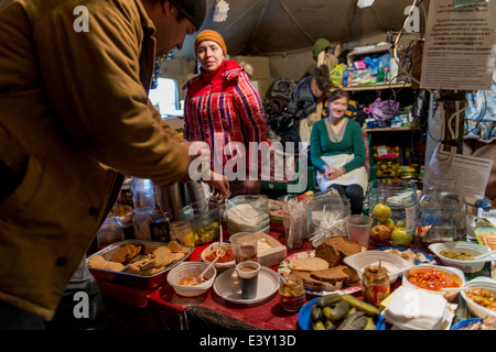 Scenes from Euromaidan in Kiev,Ukraine. Stock Photo