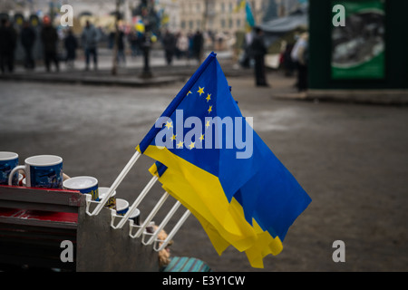 Scenes from Euromaidan in Kiev,Ukraine. Stock Photo