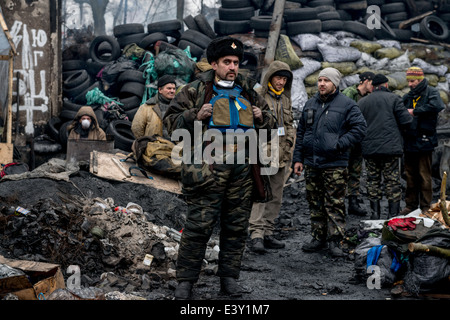 Scenes from Euromaidan in Kiev,Ukraine. Stock Photo