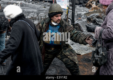 Scenes from Euromaidan in Kiev,Ukraine. Stock Photo