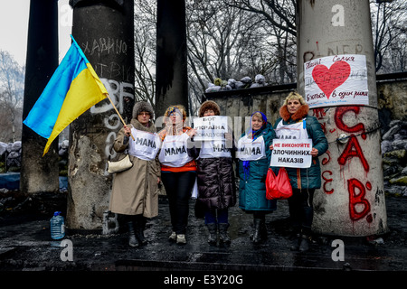 Scenes from Euromaidan in Kiev,Ukraine. Stock Photo