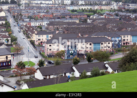 The Bogside neighborhood in Derry, Northern Ireland Stock Photo