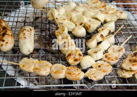 grill banana street market for healthy eating Stock Photo