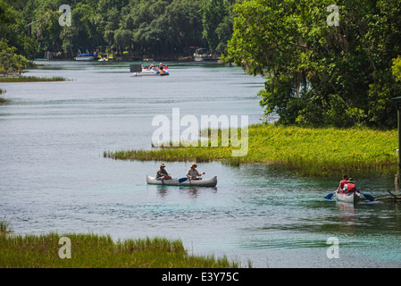 Rainbow Springs State Park is the source of the Rainbow River in North Central Florida. Stock Photo