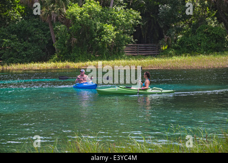 Rainbow Springs State Park is the source of the Rainbow River in North Central Florida. Stock Photo