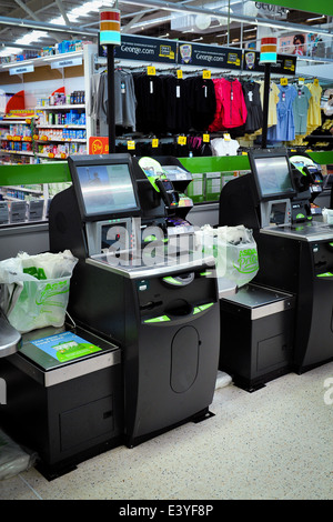 Asda self service tills Stock Photo - Alamy