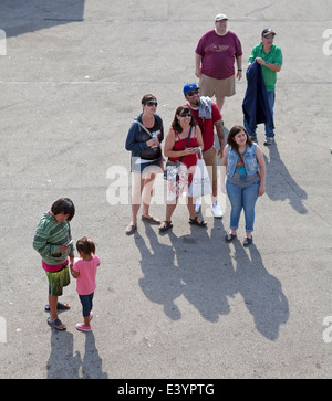 People enjoying Summerfest in Milwaukee, Wisconsin, USA. Stock Photo