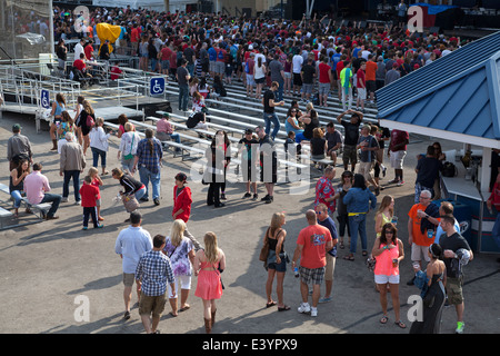 People enjoying Summerfest in Milwaukee, Wisconsin, USA. Stock Photo