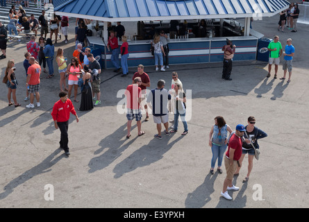 People enjoying Summerfest in Milwaukee, Wisconsin, USA. Stock Photo