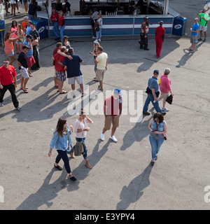 People enjoying Summerfest in Milwaukee, Wisconsin, USA. Stock Photo