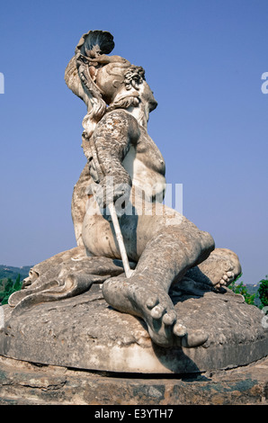 Dying Achilles in the gardens of the Achilleion palace in Corfu island Stock Photo