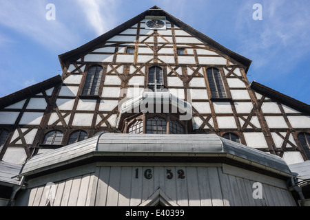 Evangelic biggest wooden church in Europe Temple of Peace Swidnica Lower Silesia Poland Friedendskirche Schweidnitz Stock Photo