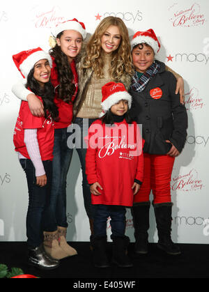 MACY’S GLENDALE GALLERIA WELCOMES INTERNATIONAL SUPERSTAR THALIA AND MAKE-A-WISH® TO CELEBRATE NATIONAL BELIEVE DAY  Featuring: Thalia Where: Glendale, California, United States When: 06 Dec 2013 Stock Photo