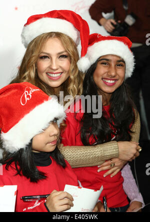 MACY’S GLENDALE GALLERIA WELCOMES INTERNATIONAL SUPERSTAR THALIA AND MAKE-A-WISH® TO CELEBRATE NATIONAL BELIEVE DAY  Featuring: Thalia Where: Glendale, California, United States When: 06 Dec 2013 Stock Photo