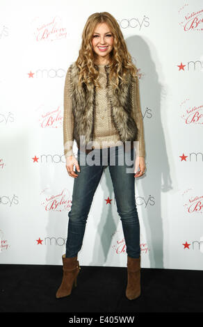 MACY’S GLENDALE GALLERIA WELCOMES INTERNATIONAL SUPERSTAR THALIA AND MAKE-A-WISH® TO CELEBRATE NATIONAL BELIEVE DAY  Featuring: Thalia Where: Glendale, California, United States When: 06 Dec 2013 Stock Photo