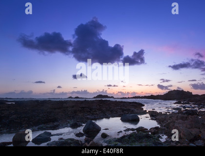 Sunset on guernsey english channel islands UK Stock Photo