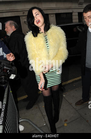 Katy Perry pictured at the BBC Featuring: Katy Perry Where: London