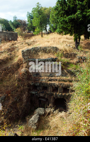 Griechenland, Dodekanes, Rhodos, Rhodos-Stadt, Neustadt, Nekropole Stock Photo