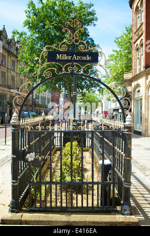 Converted public toilets on Fishergate in front of the Miller arcade shopping centre Stock Photo