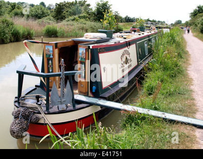 Gangplank on canal narrow boat, UK 2013 Stock Photo - Alamy