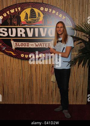 Survivor Blood vs Water Season Finale  Featuring: Tyson Apolstol Where: Los Angeles, California, United States When: 15 Dec 2013 Stock Photo