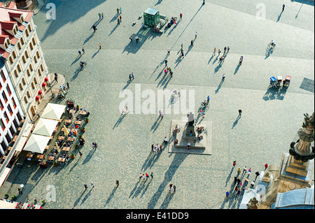 Aerial view of Neumarkt square in Dresden, Germany Stock Photo