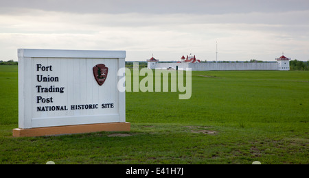 Fort Union Trading Post National Historic Site. Stock Photo