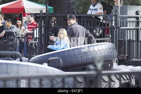 Vince Vaughn spends the day with his family at Disneyland  Featuring: Vince Vaughn Where: Los Angeles, California, United States When: 18 Dec 2013 Stock Photo