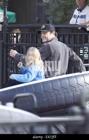 Vince Vaughn spends the day with his family at Disneyland  Featuring: Vince Vaughn Where: Los Angeles, California, United States When: 18 Dec 2013 Stock Photo