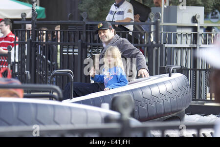 Vince Vaughn spends the day with his family at Disneyland  Featuring: Vince Vaughn Where: Los Angeles, California, United States When: 18 Dec 2013 Stock Photo