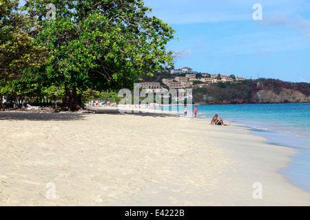 View south on Grand Anse Beach towards Quarantine Point, St George, Grenada, West Indies Stock Photo