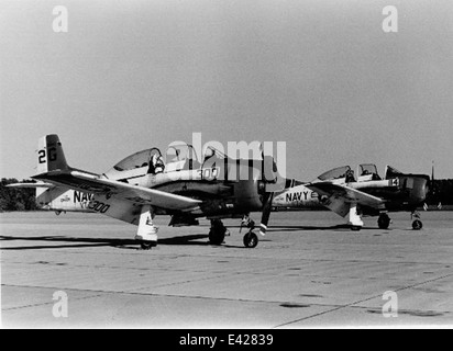 A photograph of a T-28B Trojan aircraft from VT-27, a U.S. Navy ...