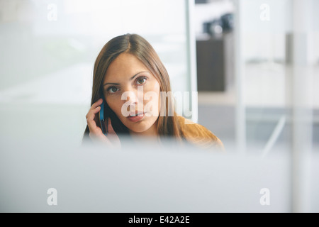 Woman using smartphone Stock Photo