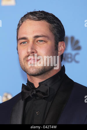 71st Annual Golden Globes - Press Room  Featuring: Taylor Kinney Where: Los Angeles, United Kingdom When: 12 Jan 2014 Stock Photo