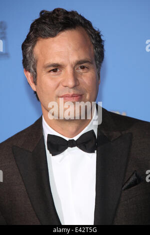 71st Annual Golden Globes - Press Room  Featuring: Mark Ruffalo Where: Los Angeles, United Kingdom When: 12 Jan 2014 Stock Photo