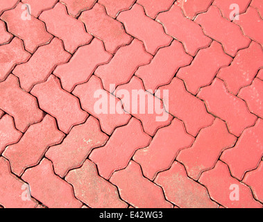 Pathways made from brick red abstract background. Stock Photo