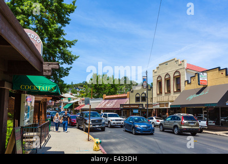 Main Street (S Washington St), Sonora, Tuolumne County, Southern Gold Country, California, USA Stock Photo