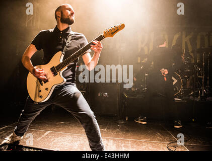 The Blackout perform their second show at London's O2 Islington Academy  Featuring: James Where: London, United Kingdom When: 18 Jan 2014 Stock Photo