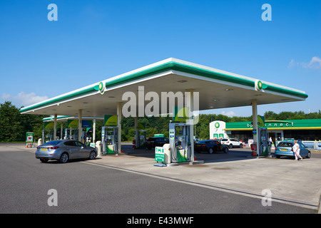 Fuel Forecourt BP Connect Norton Canes Services Staffordshire UK Stock Photo