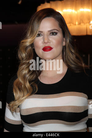 Khloe Kardashian appears at 'Kardashian Khaos' inside the Mirage Hotel & Casino  Featuring: Khloe Kardashian Where: Las Vegas, Nevada, United States When: 25 Jan 2014 Stock Photo