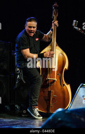 The Reverend Horton Heat perform live in concert at Irving Plaza  Featuring: Jimbo Wallace Where: New York City, New York, United States When: 25 Jan 2014 Stock Photo
