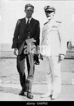 An early aviation photograph featuring officers Lahm, Dargue, and ...
