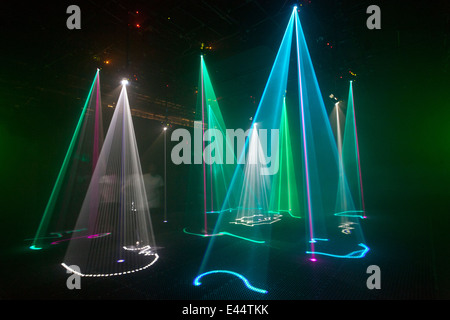 Umbrellium Assemblance - unique 3D light fields, Digital Revolution exhibition at the Barbican Centre, London, UK Stock Photo