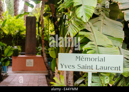 Les Jardins Majorelle, a memorial to Yves Saint Laurent, Marrakech, Morocco Stock Photo