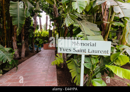 Les Jardins Majorelle, a memorial to Yves Saint Laurent, Marrakech, Morocco Stock Photo