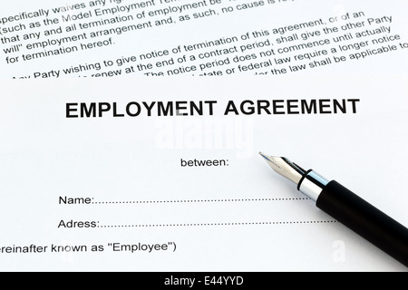 The employment contract of an employee with the employer. (In English)