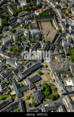 Aerial view, Unteres Schloss, Lower Castle, Dicker Turm or Fat Tower, Siegberg, castle mount Siegen, North Rhine-Westphalia Stock Photo